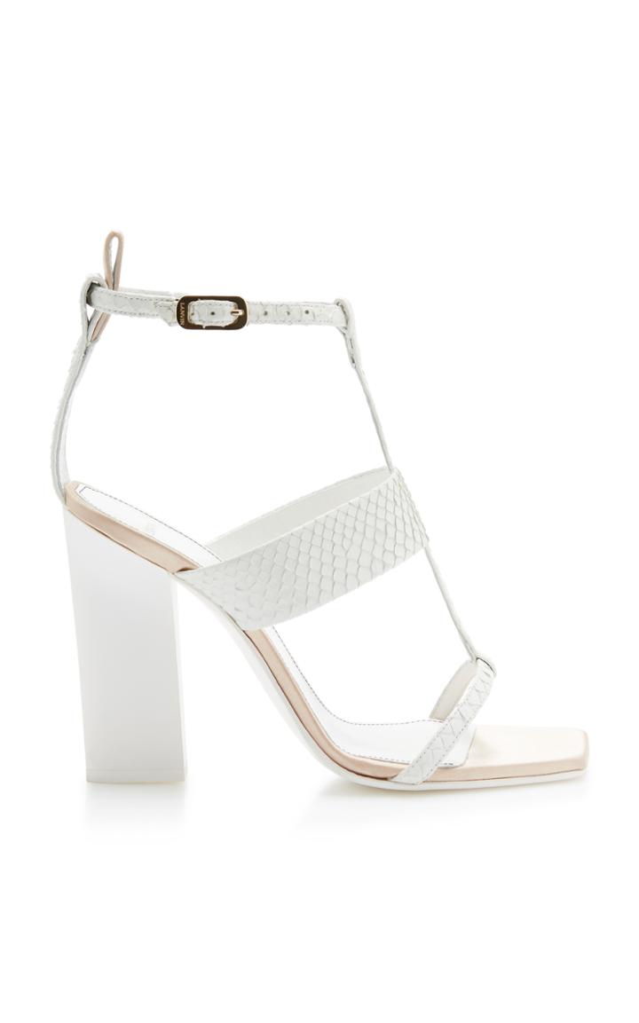 Lanvin Strappy Python Sandal