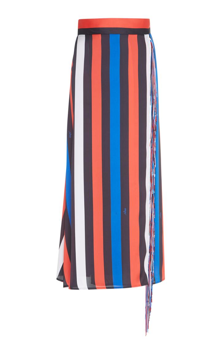 Msgm Silk Midi Skirt