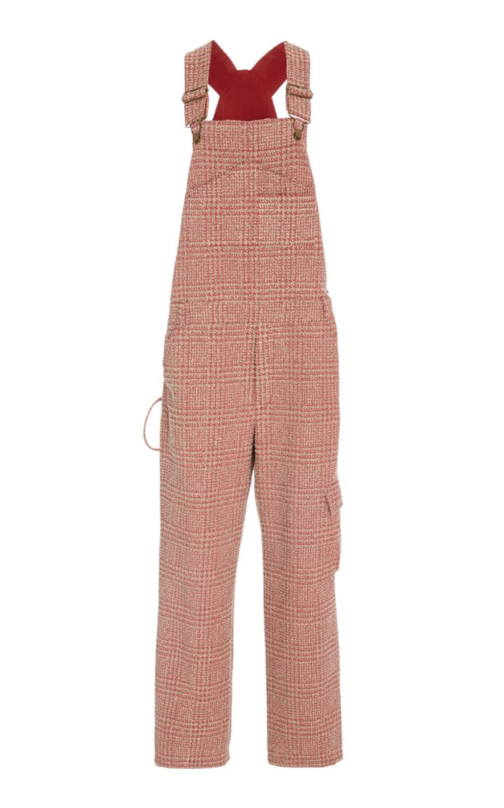 Rosie Assoulin Prince Of Wales Boucle Overalls