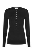 St. Agni Hiro Ribbed Cotton Button-front T-shirt