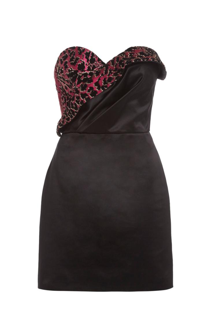 Moda Operandi Redemption Leopard Sash-detailed Silk Strapless Mini Dress