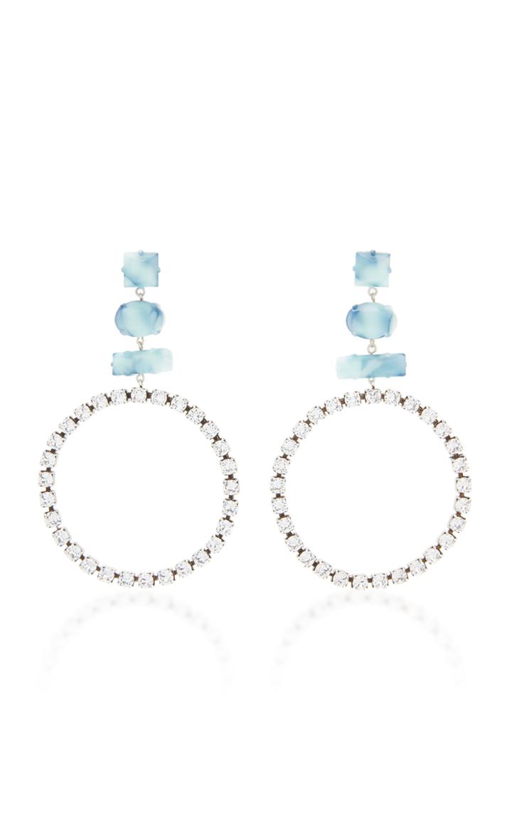 Isabel Marant Silver-tone, Swarovski Crystal And Resin Earrings