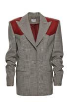 Magda Butrym Arkansas Leather Patch Blazer