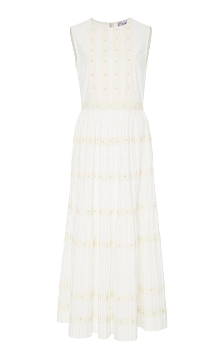 Red Valentino Maxi Dress With Boules