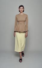 Moda Operandi Emilia Wickstead Cera Belted Stretch-crepe Top