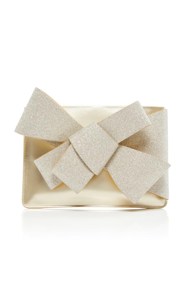 Delpozo Glitter Large Bow Bag
