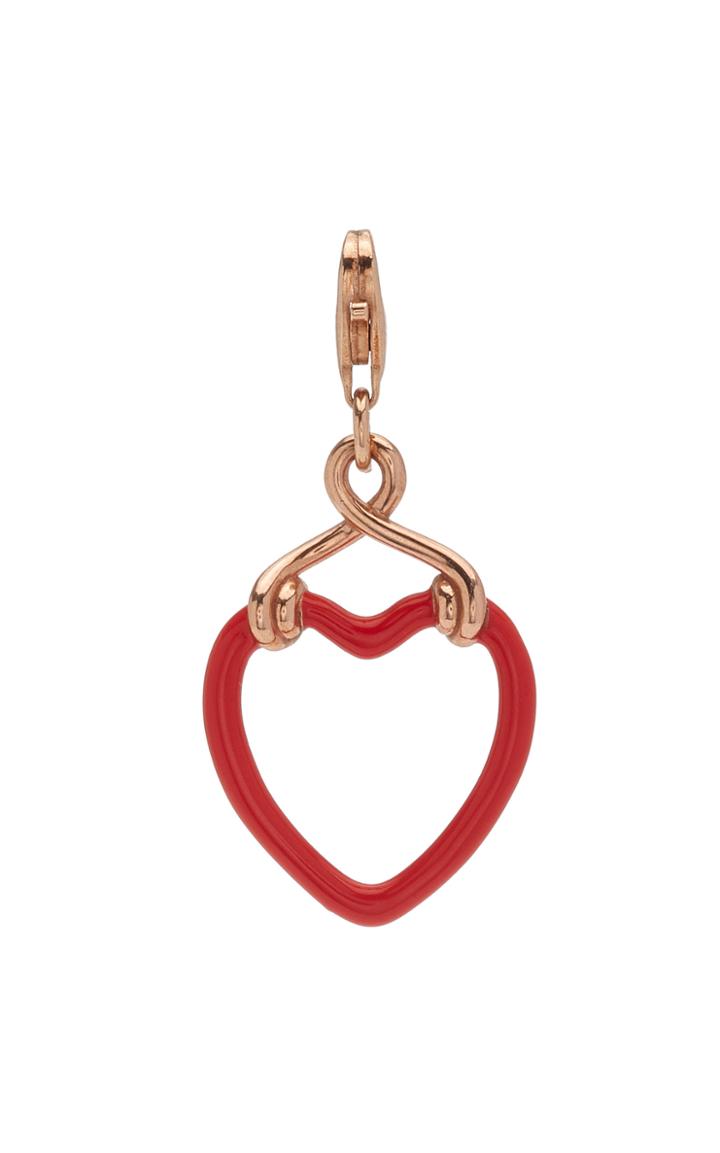 Moda Operandi Bea Bongiasca 9k Yellow Gold Red Enamel Heart Charm