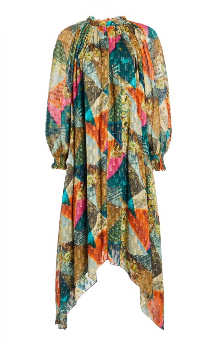 Moda Operandi Chufy Killa Printed Metallic Georgette Dress