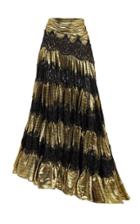 Moda Operandi Raisa Vanessa Two-tone Metallic Maxi Skirt