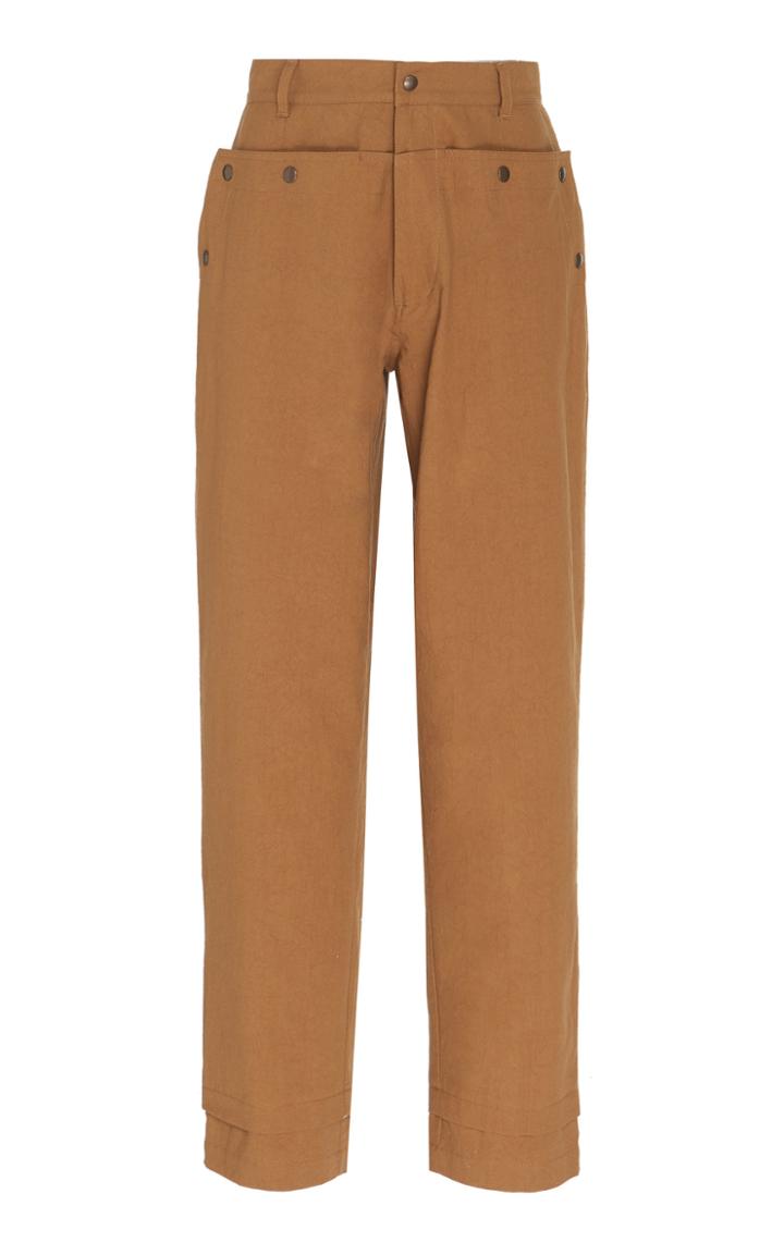 Moda Operandi Tre By Natalie Ratabesi The Serpentine High-rise Canvas Pants Size: 2