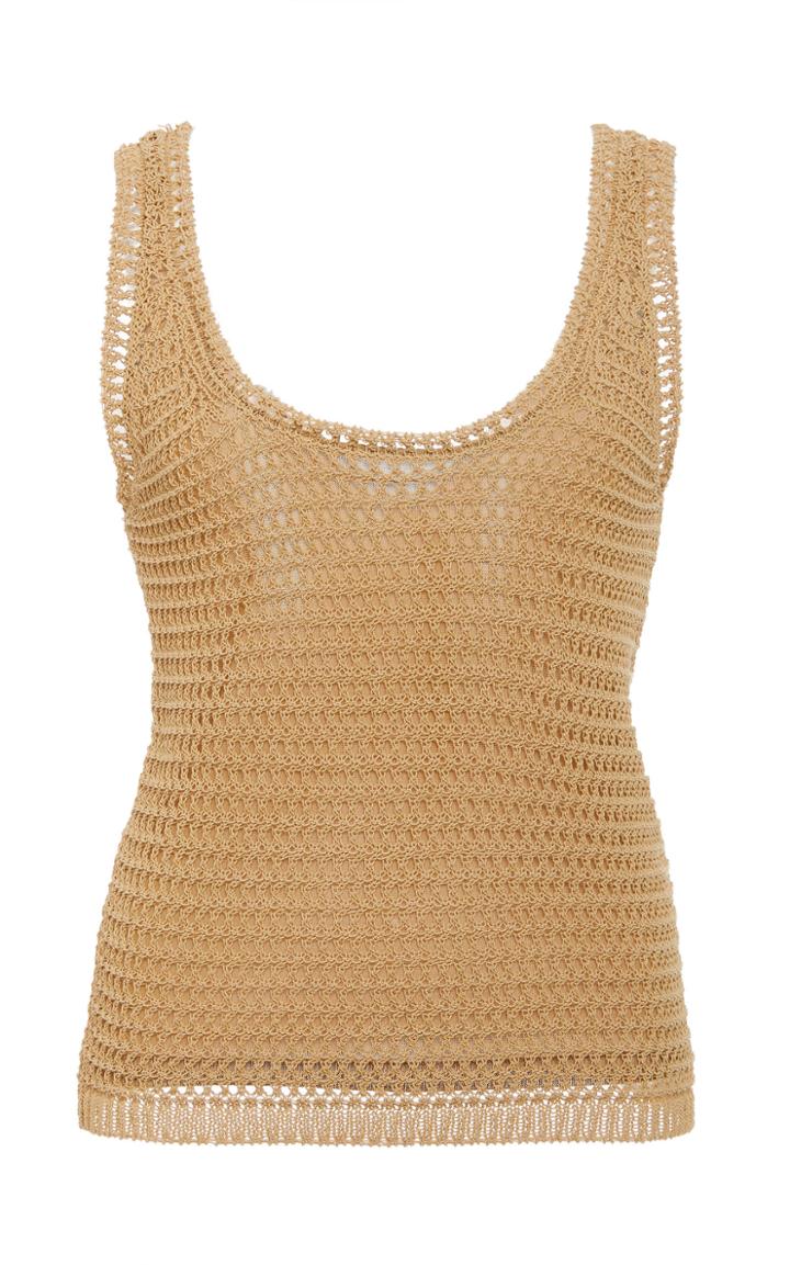 Moda Operandi Vince Crochet Cotton-blend Tank Size: Xxs