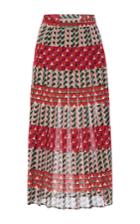 Red Valentino Geometric Printed Silk Skirt