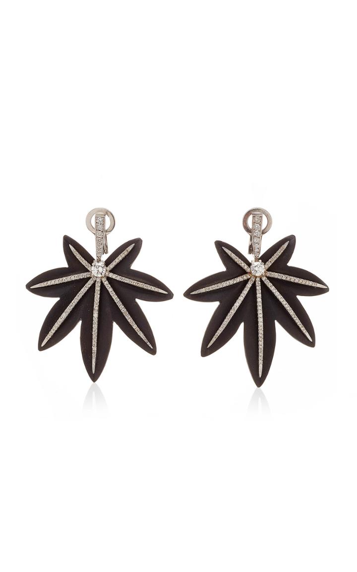 Moda Operandi Silvia Furmanovich 18k Botanical Leaf Earrings