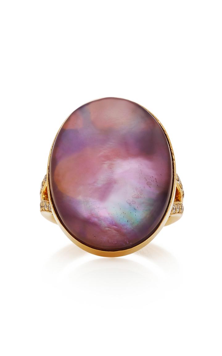 Misahara Yola 18k Gold, Amethyst And Diamond Ring