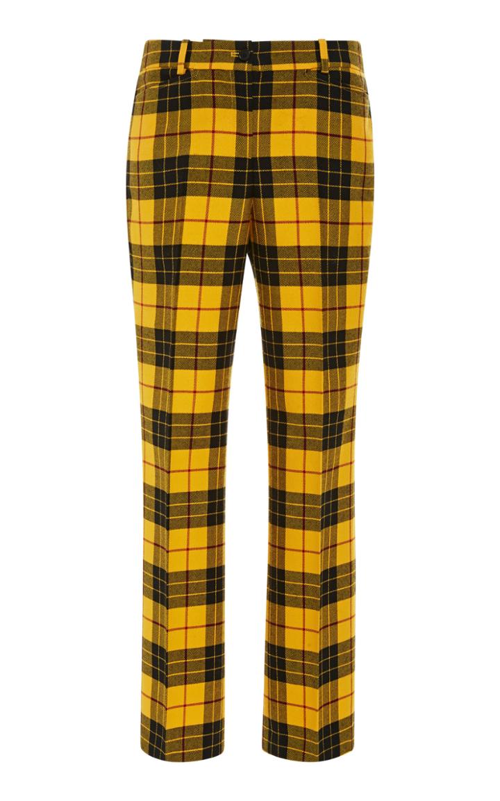 Michael Kors Collection Plaid Cropped Trouser