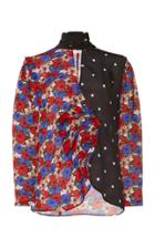 Rixo London Liz Silk High Neck Blouse