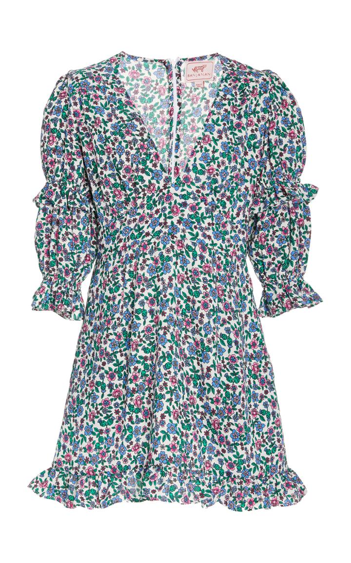 Moda Operandi Banjanan Maisie Printed Crepe Mini Dress