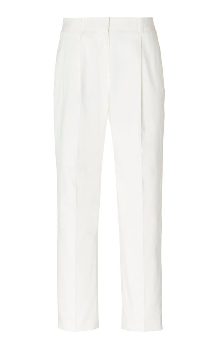 Zuhair Murad High-waist Crepe De Chine Pants