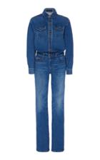 Brandon Maxwell Denim Straight-leg Jumpsuit
