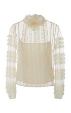 Red Valentino Ruffled Lace Blouse