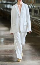 Moda Operandi Rabens Saloner Briana Hemp Canvas Pleated Wide Leg Pant