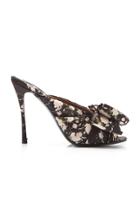 Moda Operandi Tabitha Simmons X Johanna Ortiz Lollie Printed Bow-detailed Silk Mules