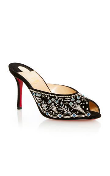 Christian Louboutin M'o Exclusive: Embroidered Mule