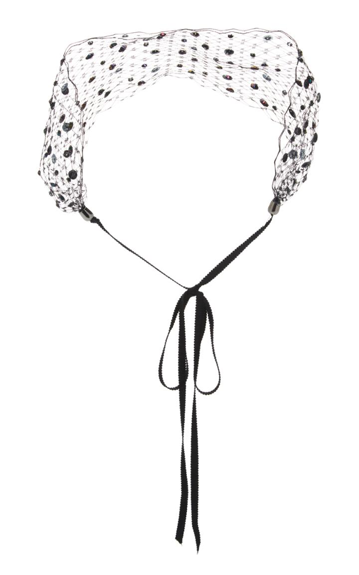 Gigi Burris Cecile Embellished Veil Headband