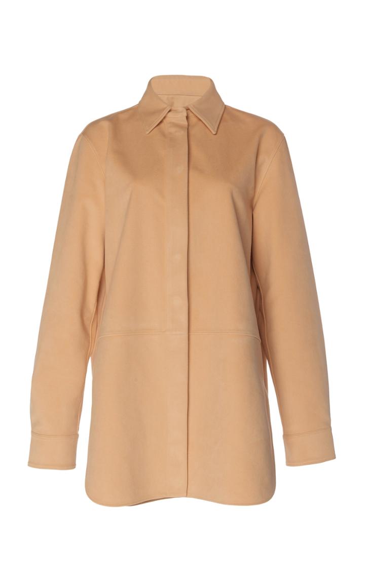 Jil Sander Paneled Button-front Crepe Shirt
