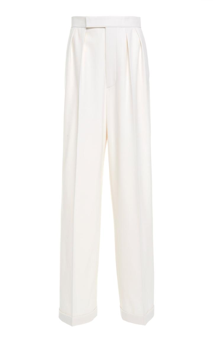 Ralph Lauren Christa Wide-leg Wool-blend Pants