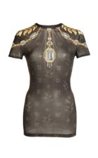Moda Operandi Paco Rabanne Printed Mesh Jersey T-shirt