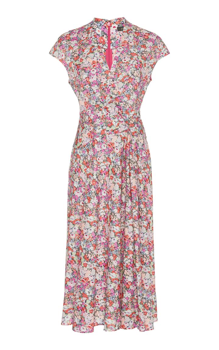 Zac Posen Floral-patterened Silk Mini Dress