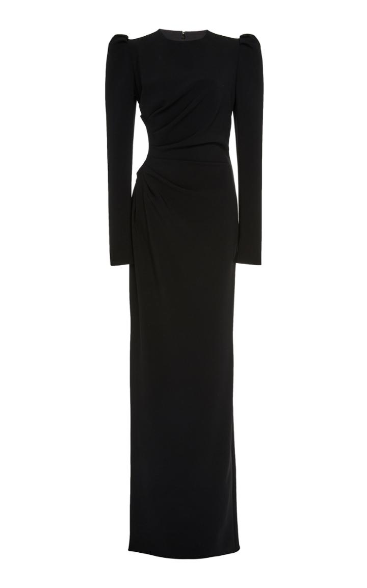 Christian Siriano Long Sleeve Side Cut Out Gown