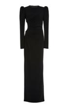 Christian Siriano Long Sleeve Side Cut Out Gown