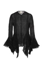 Moda Operandi Khaite Elliot Ruffled Chiffon Top Size: 0