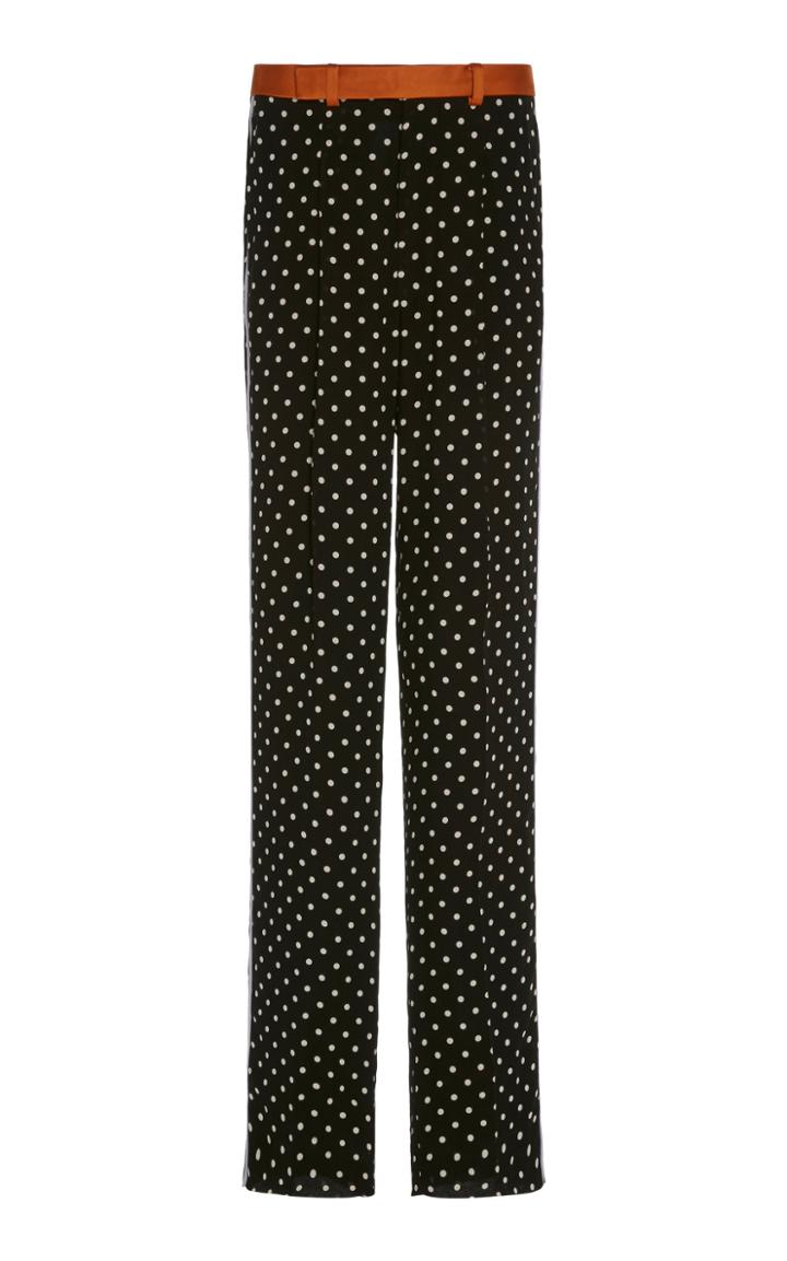 Moda Operandi Haider Ackermann Stripe-detailed Polka-dot Cady Pants Size: 34