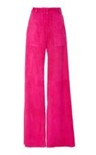 Carolina Herrera Suede Wide Leg Pant