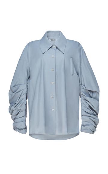 The Gang Oversized Cotton Tucked Sleeve Top