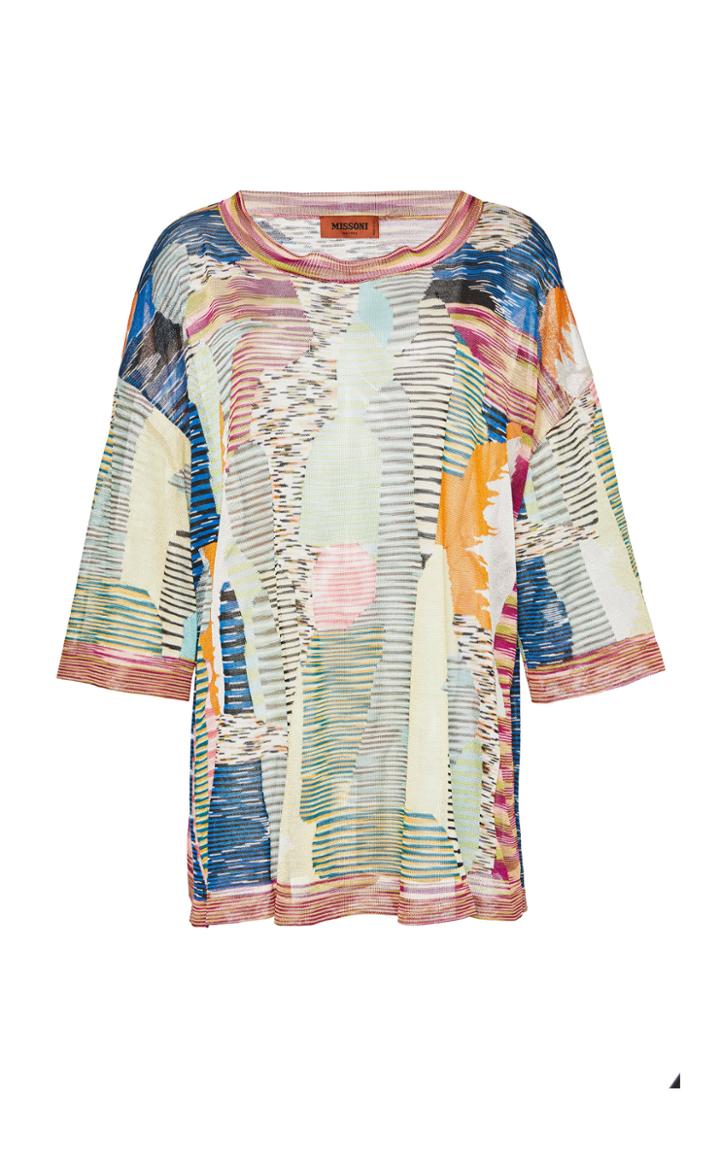 Missoni Drop Shoulder Jacquard-knit Tunic Top