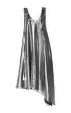 Wanda Nylon Silk Lam Asymmetric Midi Dress