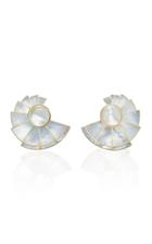 Monica Sordo Mother Of Pearl Nautilus Earfan Double Earrings