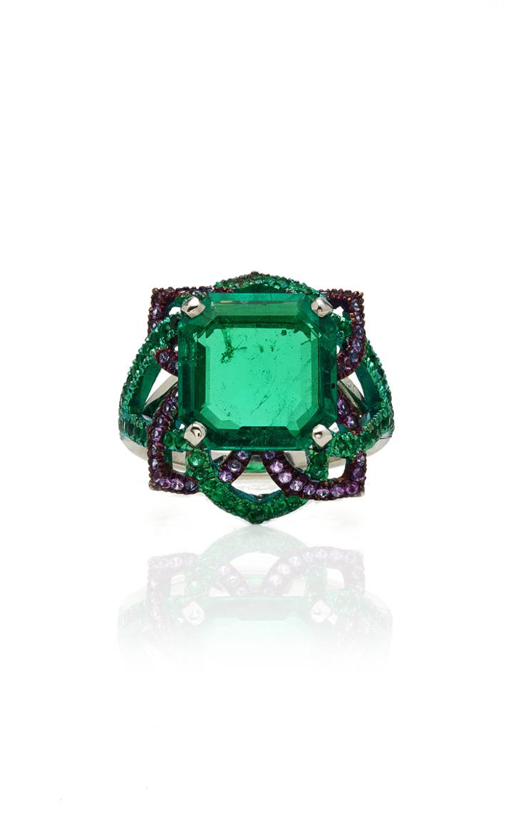 Arunashi One-of-a-kind Square Emerald Ring