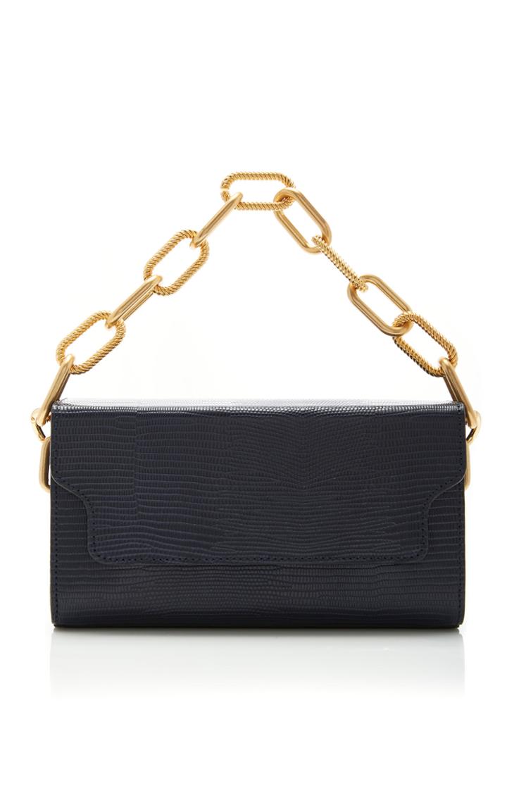 Marge Sherwood Lizard-effect Leather Top Handle Bag