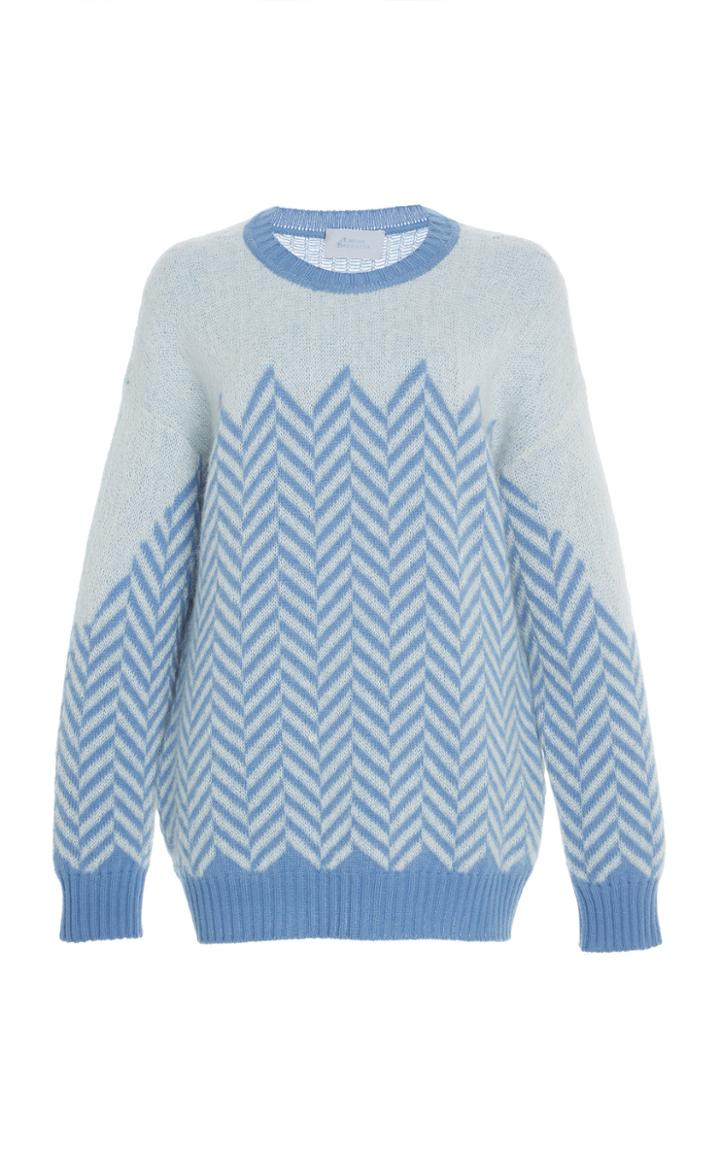 Luisa Beccaria Oversized Chevron Sweater