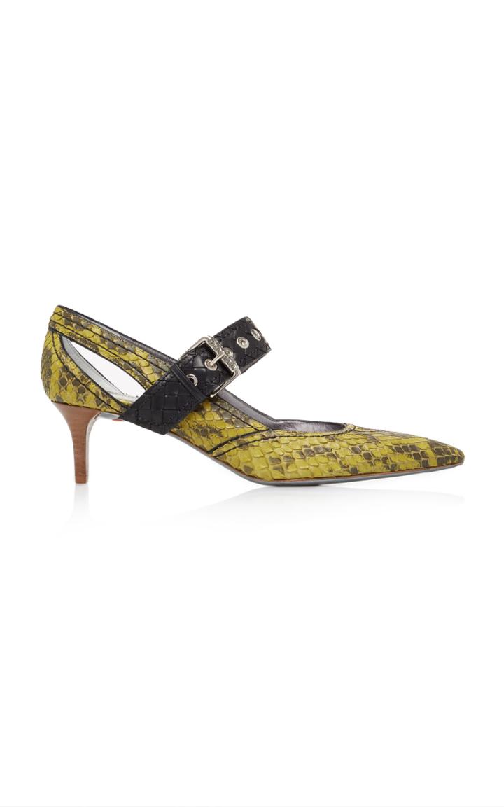 Bottega Veneta Buckle Snakeskin Pump
