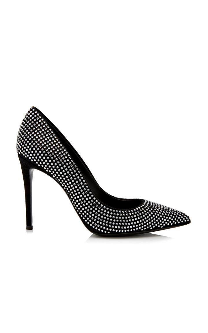 Giuseppe Zanotti Kanda Crystal-embellished Suede Pumps