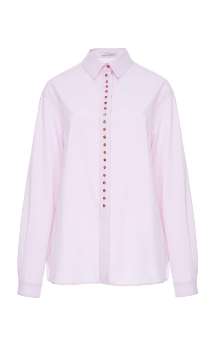 Agnona Superfine Tailoring Poplin Cabochon Shirt
