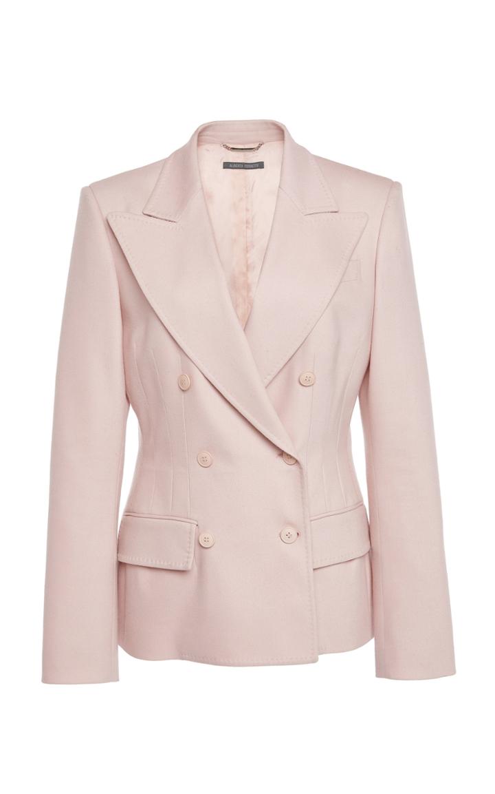 Alberta Ferretti Double Breasted Wool-blend Blazer