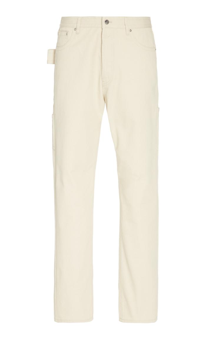 Bottega Veneta White Cotton Straight-leg Pants Size: 50