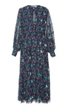 Luisa Beccaria Long Sleeve Embroidered Dress